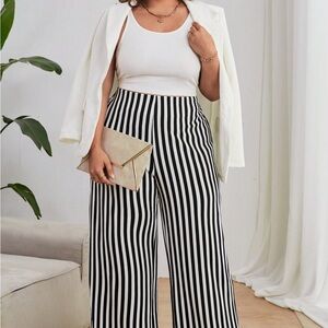 3 for $25 SHEIN striped pants 1X